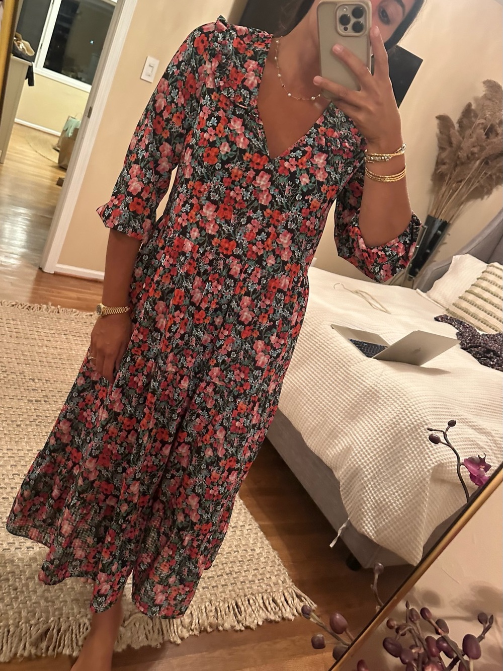 Zara Black Floral Dress